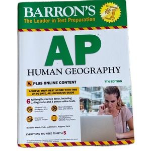 Barron’s AP Human Geography Test Prep paperback 7th Edition